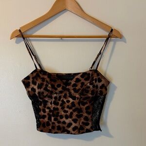 Zara Brown Leopard Print Camisole